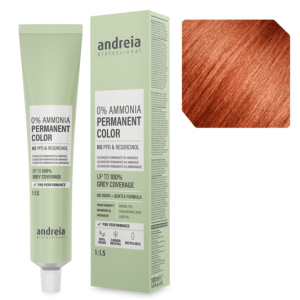Andreia Coloração Permanente 0% Amoníaco 7.44 Louro Médio Cobre Intenso 100ml