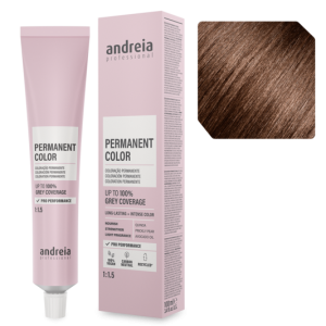Andreia Coloração Permanente 4.74 Castanho Médio Tabaco Laranja 100ml
