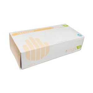 Luvas de Exame Vinil Sem Pó incolores para proteção hospitalar